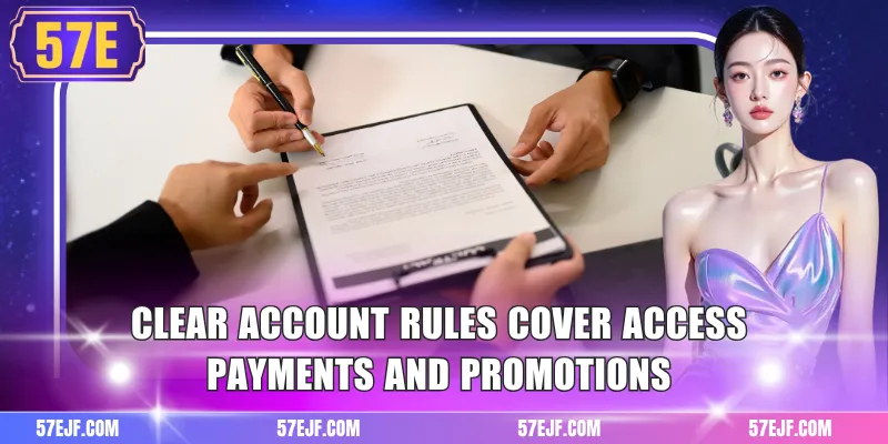 Terms And Conditions 2 Clear account rules cover access payments and promotions