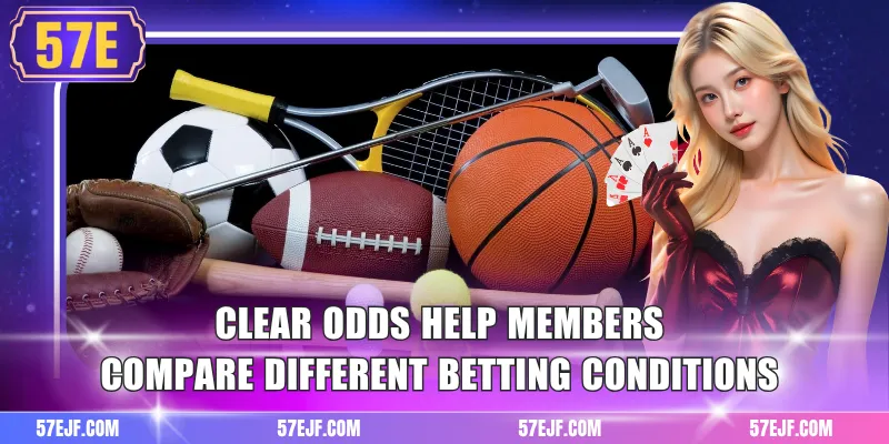 Sports 57e 2 Clear odds help members compare different betting conditions