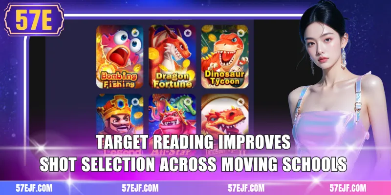 Fish Shooting 57e 3 Target reading improves shot selection across moving schools